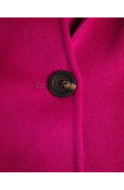Shop Ted Baker Skylorr Wool Blend Coat With Scarf Detail In Bright Pink