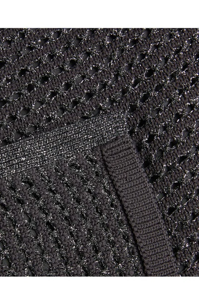Shop Ted Baker Sanniaa Metallic Knit Mini Skirt In Gunmetal