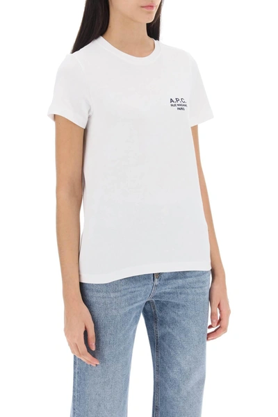 Shop Apc A.p.c. Denise T Shirt With Logo Embroidery