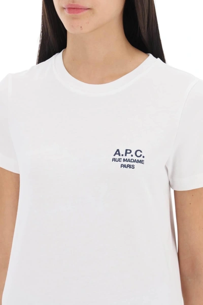 Shop Apc A.p.c. Denise T Shirt With Logo Embroidery