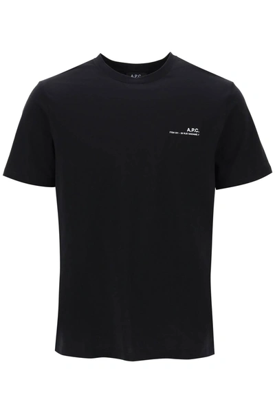 Shop Apc A.p.c. Item T Shirt With Logo Print