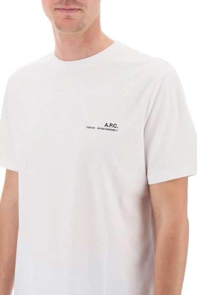 Shop Apc A.p.c. Item T Shirt With Logo Print