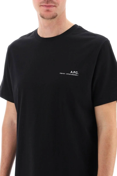 Shop Apc A.p.c. Item T Shirt With Logo Print