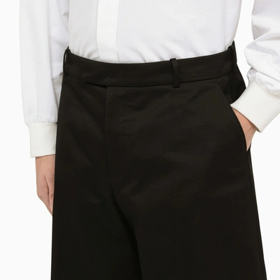 Alexander Mcqueen 4-pocketed Wide Leg Cotton Shorts In Black