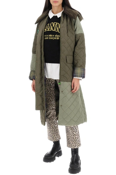 Shop Barbour X Ganni Trench Trapuntato Burghley