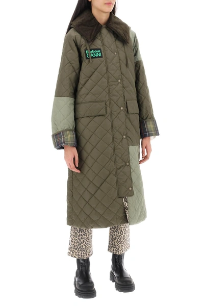 Shop Barbour X Ganni Trench Trapuntato Burghley