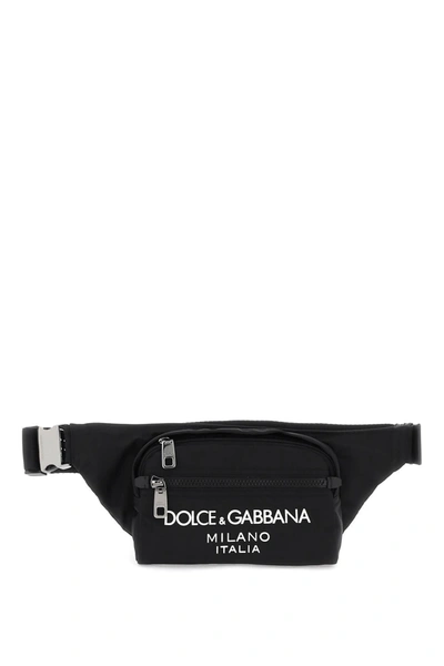 Shop Dolce & Gabbana Nylon Beltpack Bag With Logo