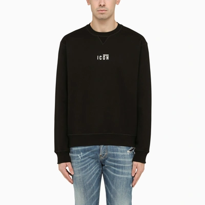 Shop Dsquared2 Black Cotton Crewneck Sweatshirt