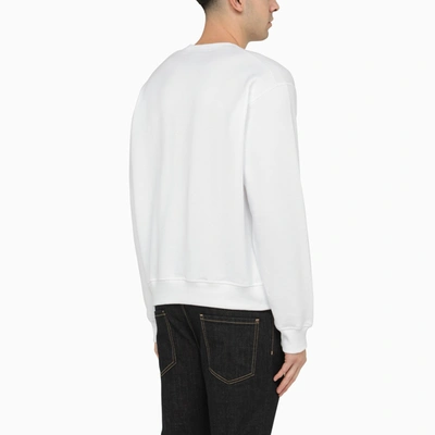 Shop Dsquared2 White Cotton Crew Neck Sweatshirt