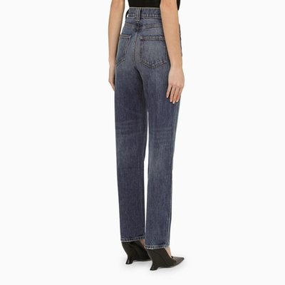 Shop Khaite Regular Blue Denim Jeans