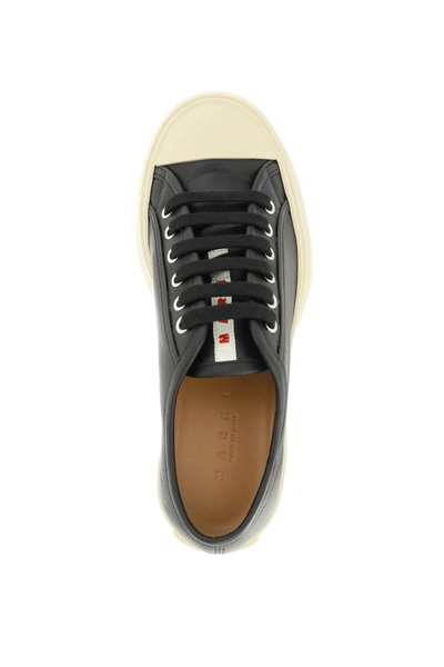 Marni Pablo Leather Flatform Sneakers In Multi