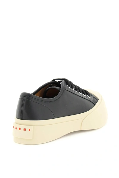 Marni Pablo Leather Flatform Sneakers In Multi
