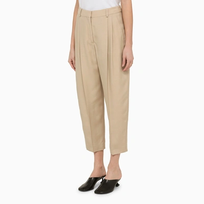 Shop Stella Mccartney Stella Mc Cartney Beige Viscose Trousers