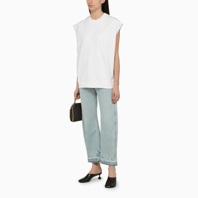 Stella Mccartney Stella Mc Cartney White Cotton Over Vest With Logo