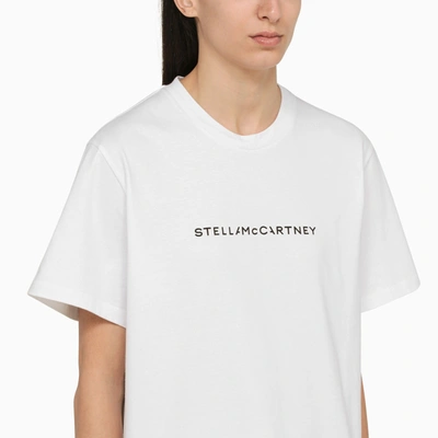 Shop Stella Mccartney Stella Mc Cartney White Crew Neck T Shirt With Logo