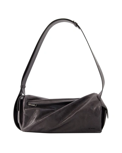 Shop Sunnei Shoulder Bag Labauletto -  - Leather - Grey In Black