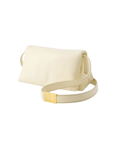 Shop Marni Hobo Prisma Bag -  - Leather - Beige