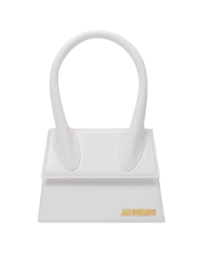 Shop Jacquemus Le Chiquito Moyen Bag -  - White - Leather