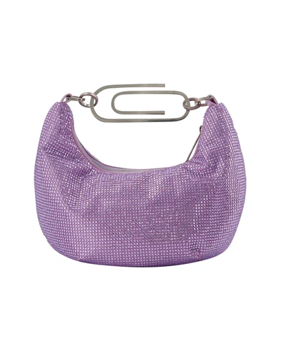 Shop Off-white Binder Clip 20 Bag In Strass / Lilac In Purple