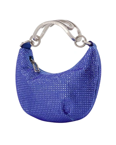 Shop Off-white Mini Binder Clip Bag In Strass / Blue