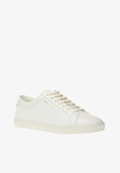 Shop Saint Laurent Andy Low-top Leather Sneakers In White