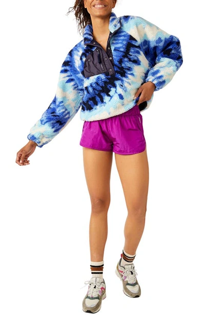 Shop Fp Movement Rocky Ridge Fleece Pullover In Ocean Tie Dye Combo