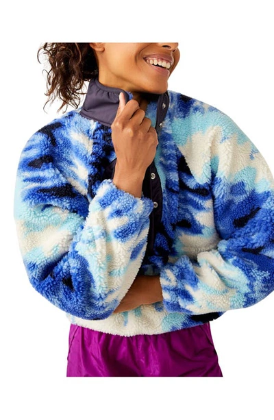 Shop Fp Movement Rocky Ridge Fleece Pullover In Ocean Tie Dye Combo