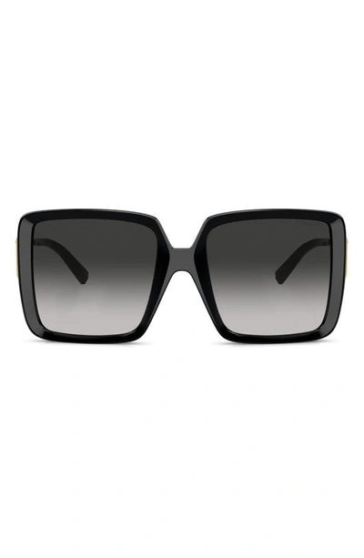 Shop Tiffany & Co . 55mm Gradient Square Sunglasses In Black
