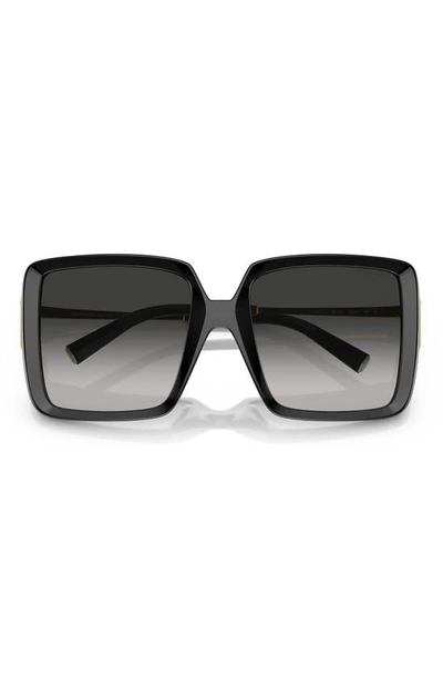 Shop Tiffany & Co . 55mm Gradient Square Sunglasses In Black