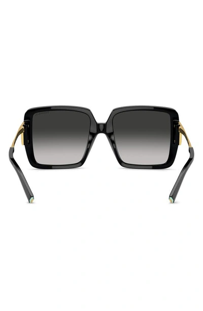 Shop Tiffany & Co . 55mm Gradient Square Sunglasses In Black