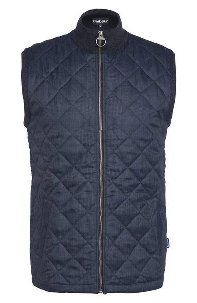 Shop Barbour Cresswell Mixed Media Vest In Charcoal