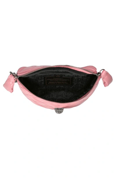 Shop Kurt Geiger Small Kensington Soft Quilted Leather Belt Bag In Pink