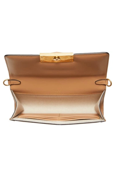 Jimmy Choo Mini Diamond Leather Shoulder Bag In Biscuit/ Gold