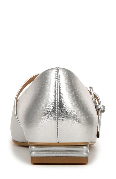 Franco Sarto Tinsley Square Toe Mary Jane Flat In Silver