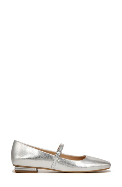 Franco Sarto Tinsley Square Toe Mary Jane Flat In Silver
