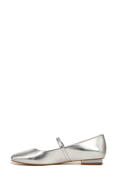 Shop Franco Sarto Tinsley Square Toe Mary Jane Flat In Silver