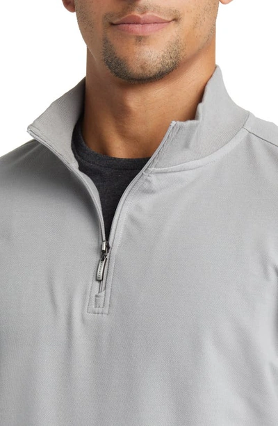 Shop Robert Barakett Westmark Quarter Zip Pullover In Light Grey