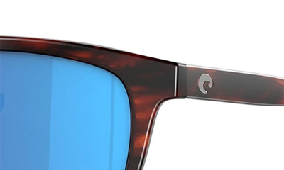 Costa Del Mar Sullivan 53mm Mirrored Square Sunglasses In Tortoise