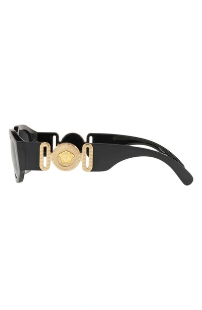 Shop Versace 55mm Irregular Sunglasses In Black