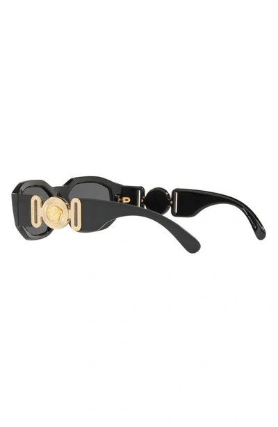 Shop Versace 55mm Irregular Sunglasses In Black