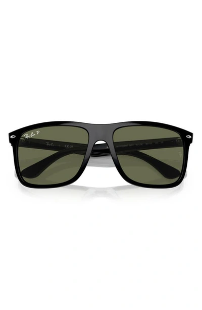 Ray Ban Boyfriend Two 60mm Polarized Square Sunglasses In Black