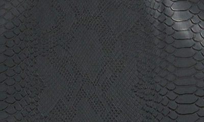 Shop Naked Wardrobe Snakeskin Embossed Lace-up Faux Leather Minidress In Dark Grey