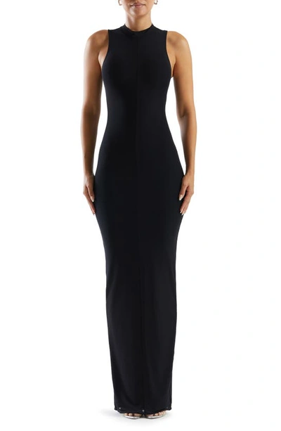 Shop Naked Wardrobe Sleeveless Body-con Maxi Dress In Black