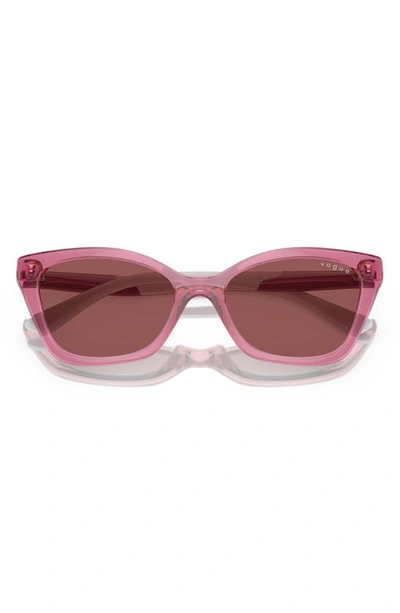 Shop Vogue Kids' 48mm Cat Eye Sunglasses In Dark Violet