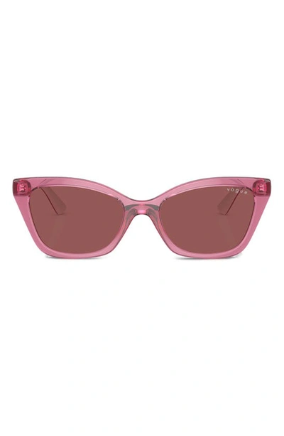 Vogue Kids' 48mm Cat Eye Sunglasses In Dark Violet