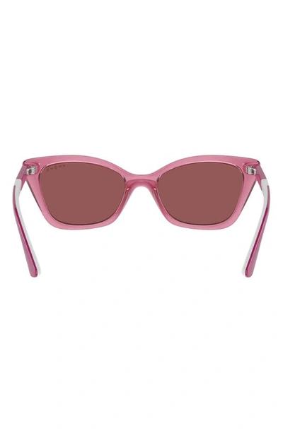 Shop Vogue Kids' 48mm Cat Eye Sunglasses In Dark Violet