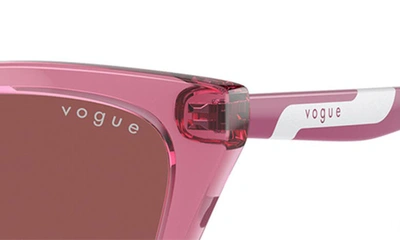 Shop Vogue Kids' 48mm Cat Eye Sunglasses In Dark Violet