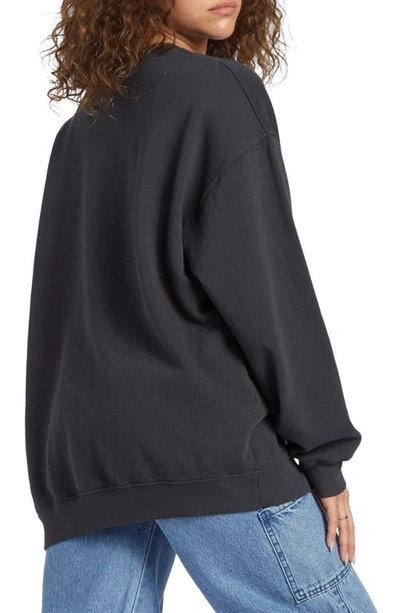 Billabong Ride In Cotton Blend Graphic Sweatshirt In Black Paradise