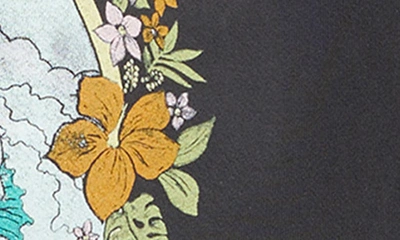 Billabong Ride In Cotton Blend Graphic Sweatshirt In Black Paradise