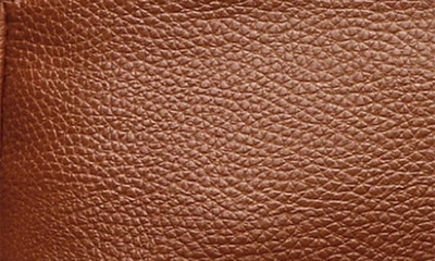 Luli Bebe Monaco Faux Leather Diaper Backpack In Caramel Brown